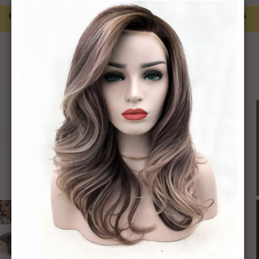 UniWigs grey mix synthetic lace front wig